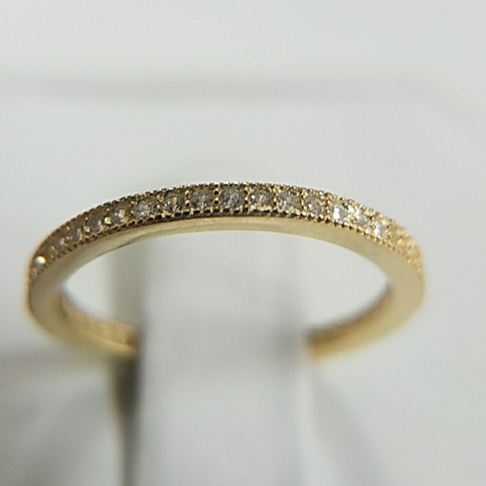 Gold plated Eternity Wedding Band size 4 5 9 - Picture 5 of 7